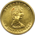 KANADA, 5 dolarów 1989,  
