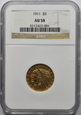 USA, 5 dolarów 1911,  NGC AU58