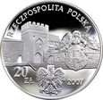 POLSKA, 20 złotych 2007, MIASTO ŚREDNIOWIECZNE W TORUNIU