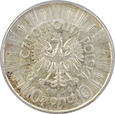 POLSKA, 10 złotych 1936, PIŁSUDSKI - PCGS MS62