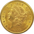 USA, 20 DOLARÓW 1898-S PCGS MS62