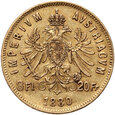Austria, Franciszek Józef I, 8 florenów/20 franków 1880