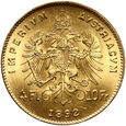 701. Austria, 4 floreny/10 franków 1892, Nowe bicie