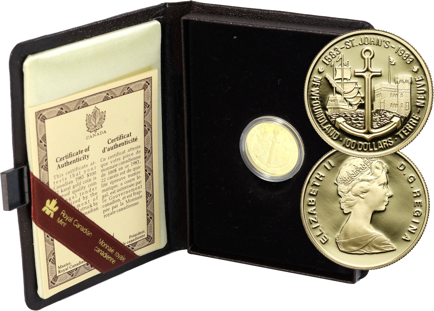 Kanada, 100 dolarów 1983, 400-lecie stolicy Nowej Fundlandii