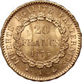 Francja, 20 franków 1876 A, Anioł