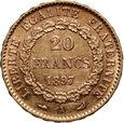 Francja, 20 franków 1897 A, Anioł