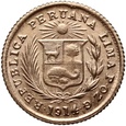 Peru, 1/5 libra 1914 POZG