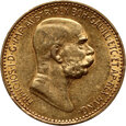 Austria, Franciszek Józef I, 10 koron 1909, Wiedeń, Mała głowa