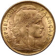1064. Francja, 10 franków 1910, Kogut