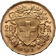 759. Szwajcaria, 20 franków 1927 B