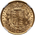 Wielka Brytania, Wiktoria, 1 suweren 1869, NGC UNC Details