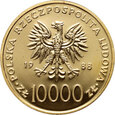 Polska, PRL, 10000 złotych 1988, Jan Paweł II, Stempel zwykły