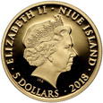 Niue, 5 dolarów 2018, Ignacy Paderewski
