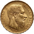 5. Belgia, Leopold II, 20 franków 1867