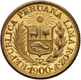 Peru, 1 libra 1900, Lima