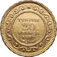 Tunezja, 20 franków 1892 A, Paryż