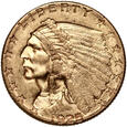USA, 2 1/2 dolara 1925 D, Indianin, Denver