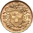 Szwajcaria, 20 franków, 1935 LB