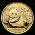 Chiny, 50 juanów 2015, Panda, 1/10 uncji złota