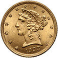 USA, 5 dolarów 1908, Liberty