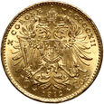 Austria, Franciszek Józef I, 10 koron 1912, nowe bicie