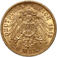 203. Niemcy, Badenia, Fryderyk II, 20 marek 1913 G, Karlsruhe