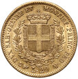 Włochy, Sardynia, Wiktor Emanuel II, 20 lirów 1855, Turyn