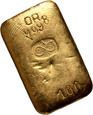 Sztabka złota, 100 gramów Au999