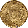 Węgry, Franciszek Józef I, 10 koron 1908 KB