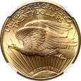 USA, 20 dolarów 1924, St. Gaudens, NGC MS65