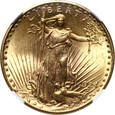 USA, 20 dolarów 1924, St. Gaudens, NGC MS65
