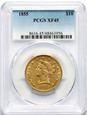 USA, 10 dolarów 1855, Liberty head, PCGS XF45