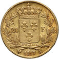 731. Francja, Ludwik XVIII, 20 franków 1817 A
