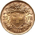 Szwajcaria, 20 franków 1935 LB
