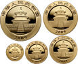 Chiny, zestaw, od 20 do 500 juanów 2009, Panda, 59 g Au999 #MA