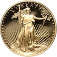 USA, 50 dolarów 2007, Gold Eagle, Orzeł, Stempel lustrzany (Proof)