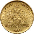 Austria, Franciszek Józef I, 4 floreny/10 franków 1885