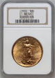 USA, 20 dolarów 1922, Filadelfia, Saint-Gaudens, NGC MS63