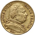 Francja, Ludwik XVIII, 20 franków 1815 A, Paryż