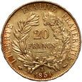 Francja, 20 franków 1851 A, Ceres