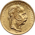 Austria, Franciszek Józef I, 8 florenów/20 franków 1876