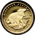 Australia, Elżbieta II, 5 dolarów 2007, Diabeł tasmański, 1/25 oz