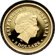 Australia, Elżbieta II, 5 dolarów 2007, Diabeł tasmański, 1/25 oz