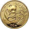 Chiny, 100 juanów 1994, Panda, uncja złota
