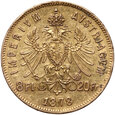 Austria, Franciszek Józef I, 8 florenów/20 franków 1878