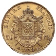 Francja, Napoleon III, 50 franków 1858 A, Paryż