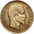 Francja, Napoleon III, 100 franków 1858 A