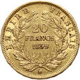 Francja, Napoleon III, 20 franków 1859, Strasburg 