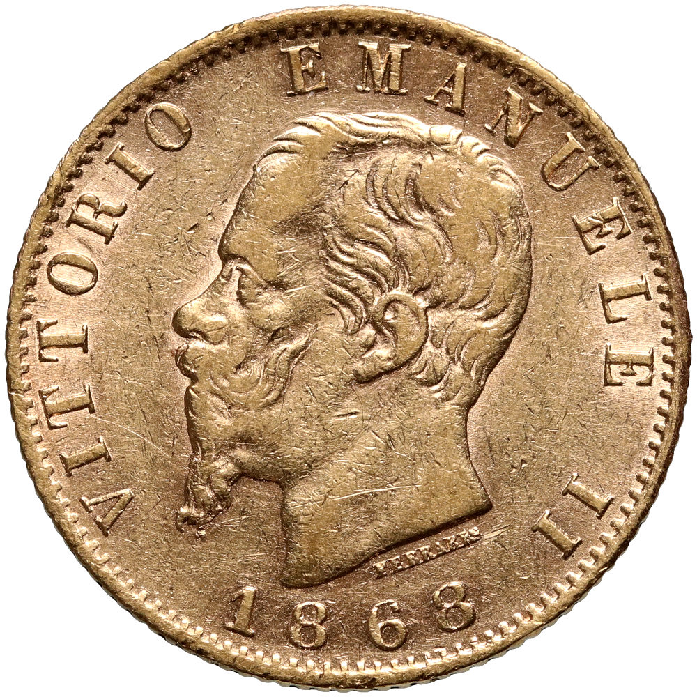 Włochy, Wiktor Emanuel II, 20 lirów 1868