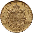 Francja, Napoleon III, 50 franków 1858 A